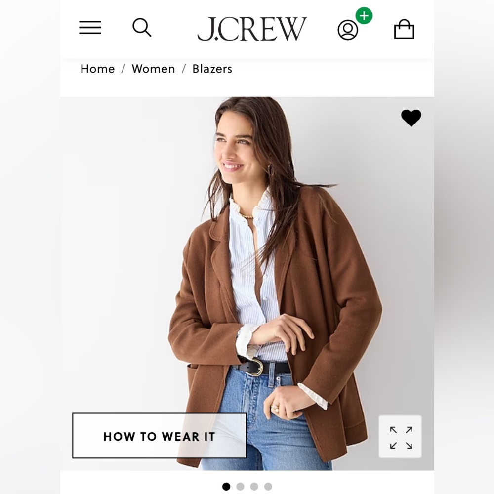 J crew Eloise - knit open front blazer.